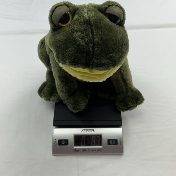 Ron Banafato Green Bull Frog Puppet Plush Stuffed Animal Play - Picture 8 of 8